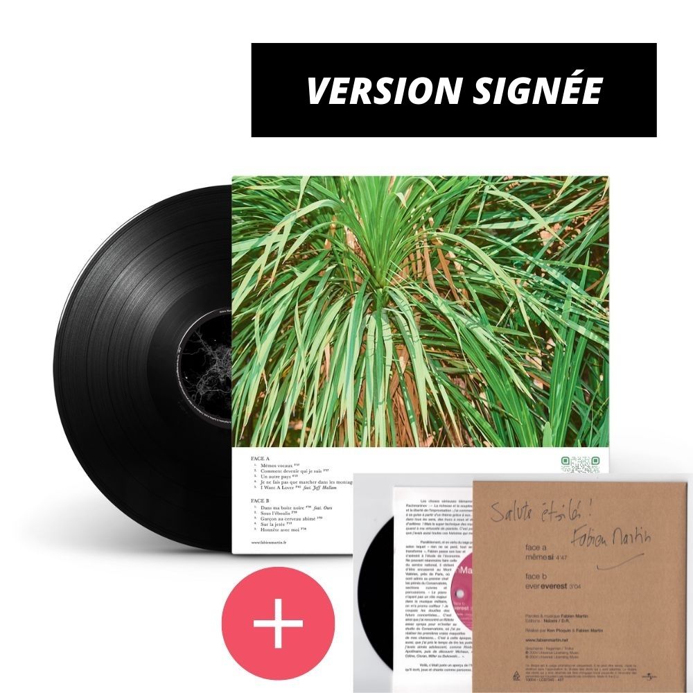 Pack Vinyle | Fabien Martin "Je ne fais que marcher dans la montagne" + "même si" (version signée limitée)