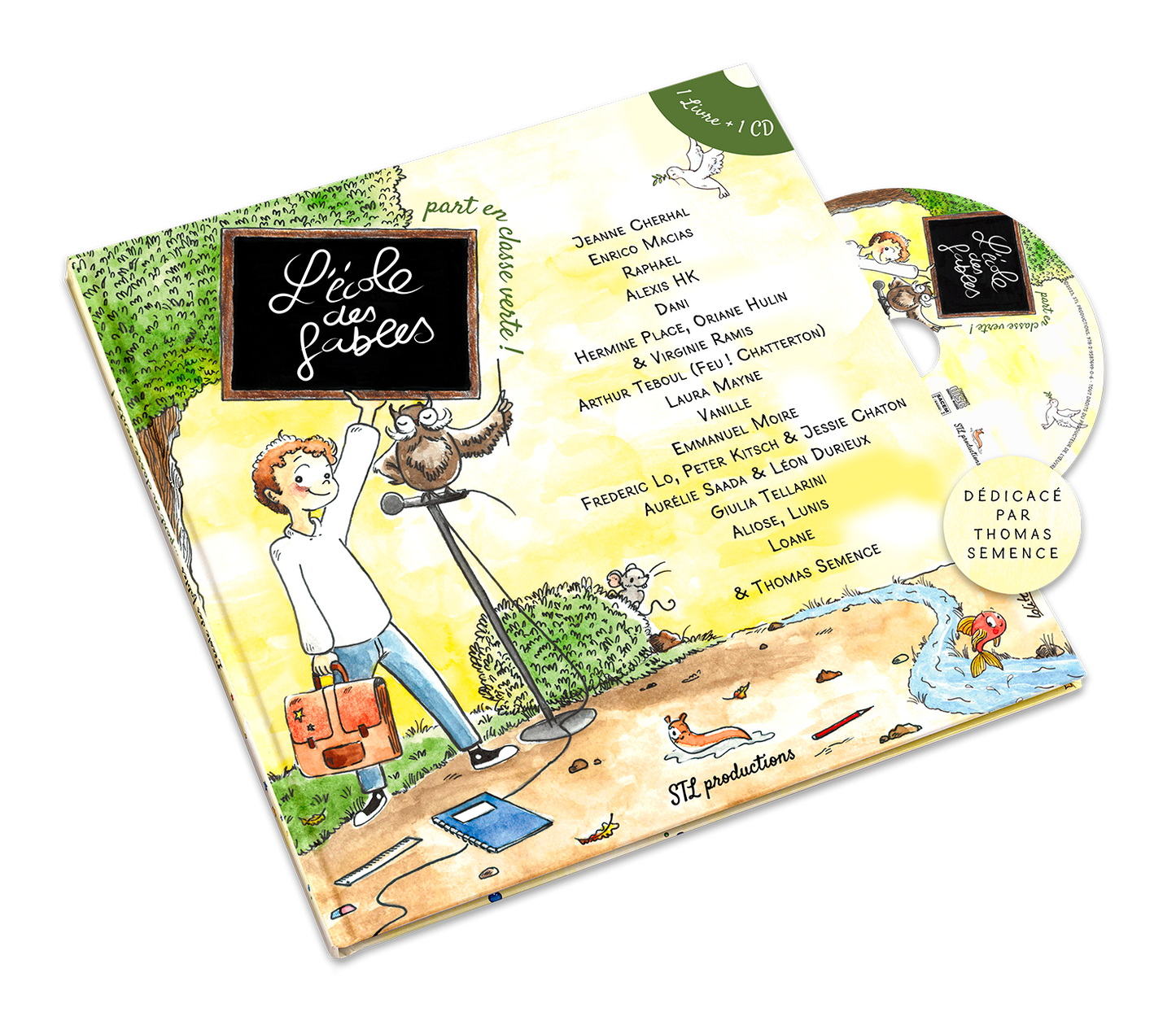 Livre disque | L'école des Fables... Part en classe verte - Version signée