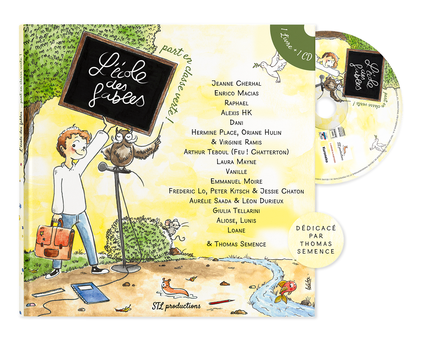 Livre disque | L'école des Fables... Part en classe verte - Version signée