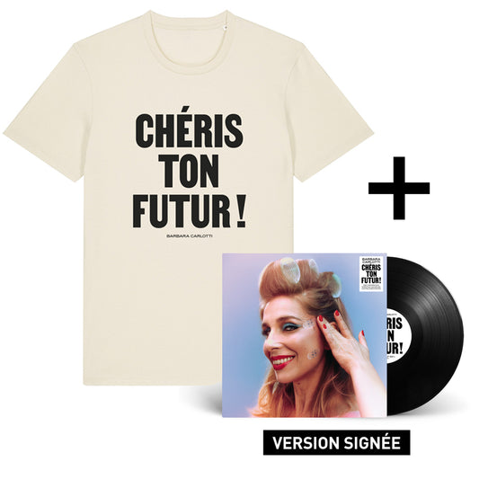 Pack Tee-shirt + LP signé | Barbara Carlotti - Chéris ton futur