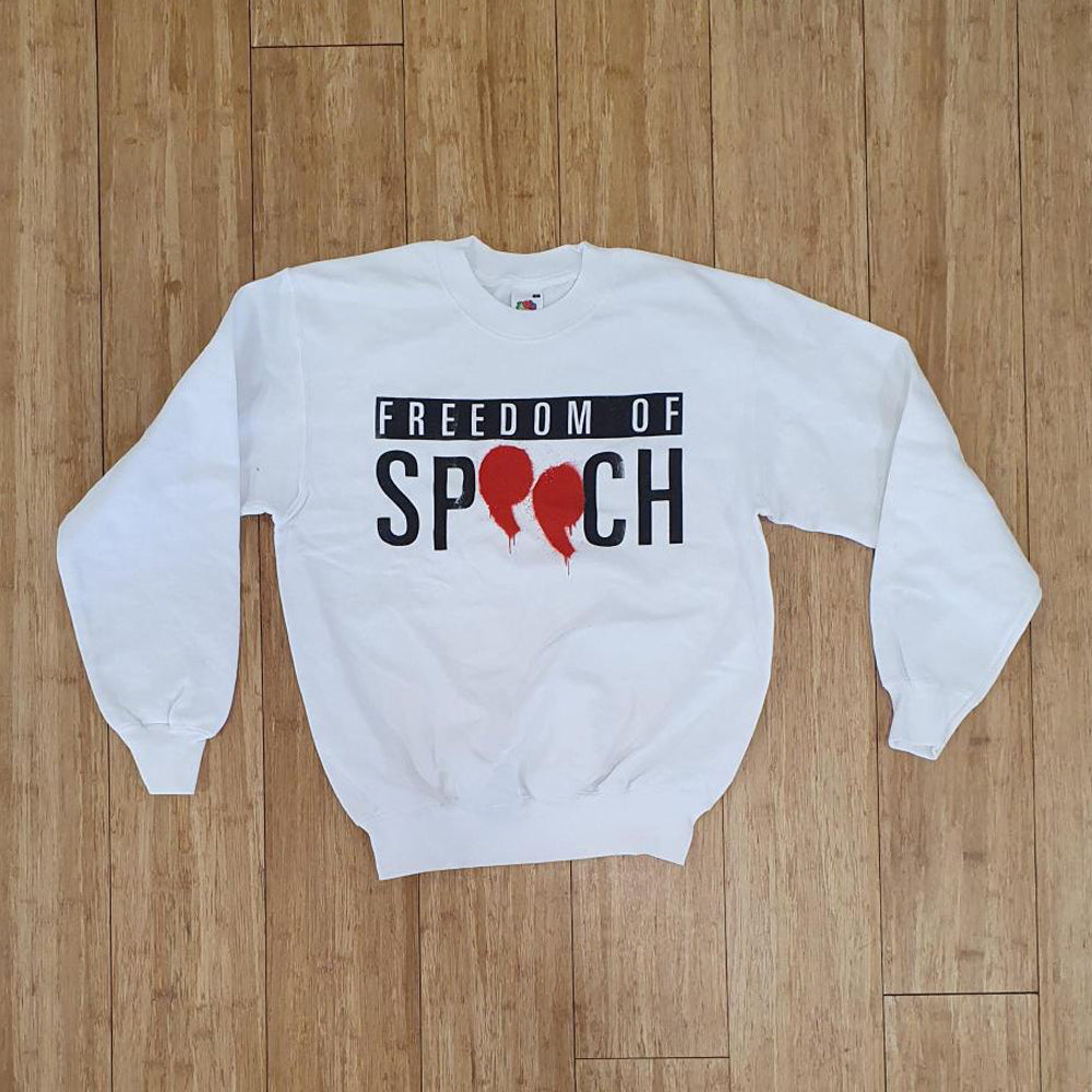 Sweat Blanc - Freedom of Speech Crewneck