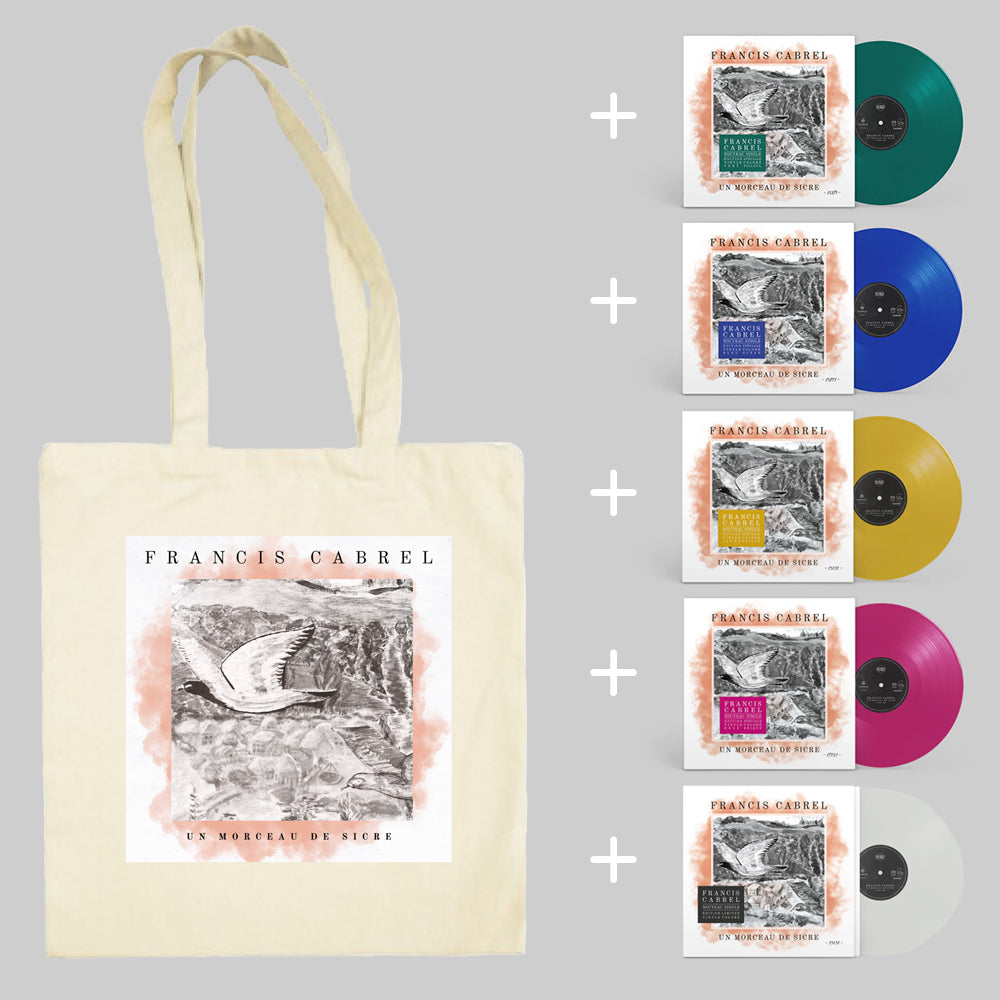 Bundle Tote bag + 5x 45t | Francis Cabrel "Un Morceau de Sicre"