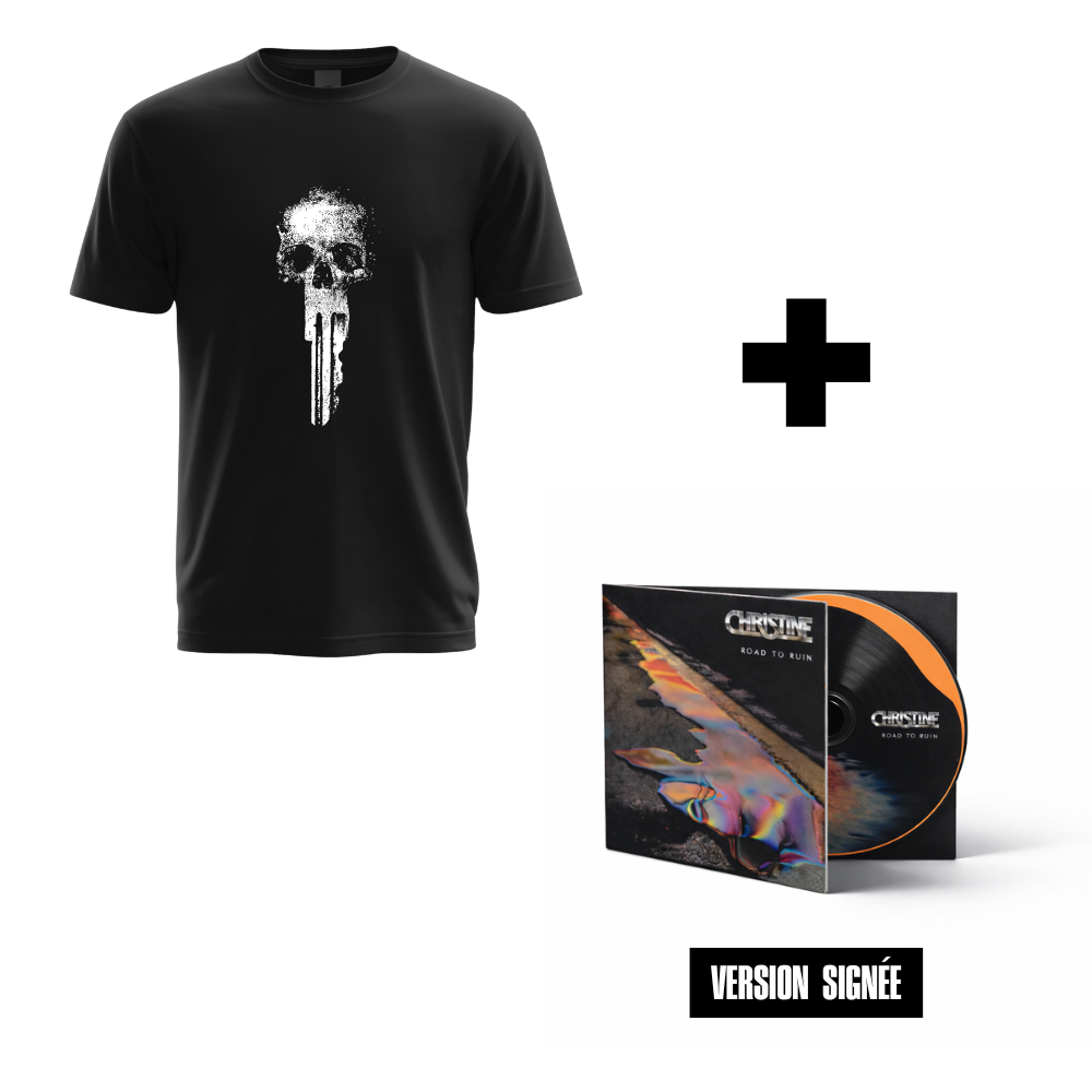 SIGNED CD BUNDLE + T-shirt | Christine - Road to ruins