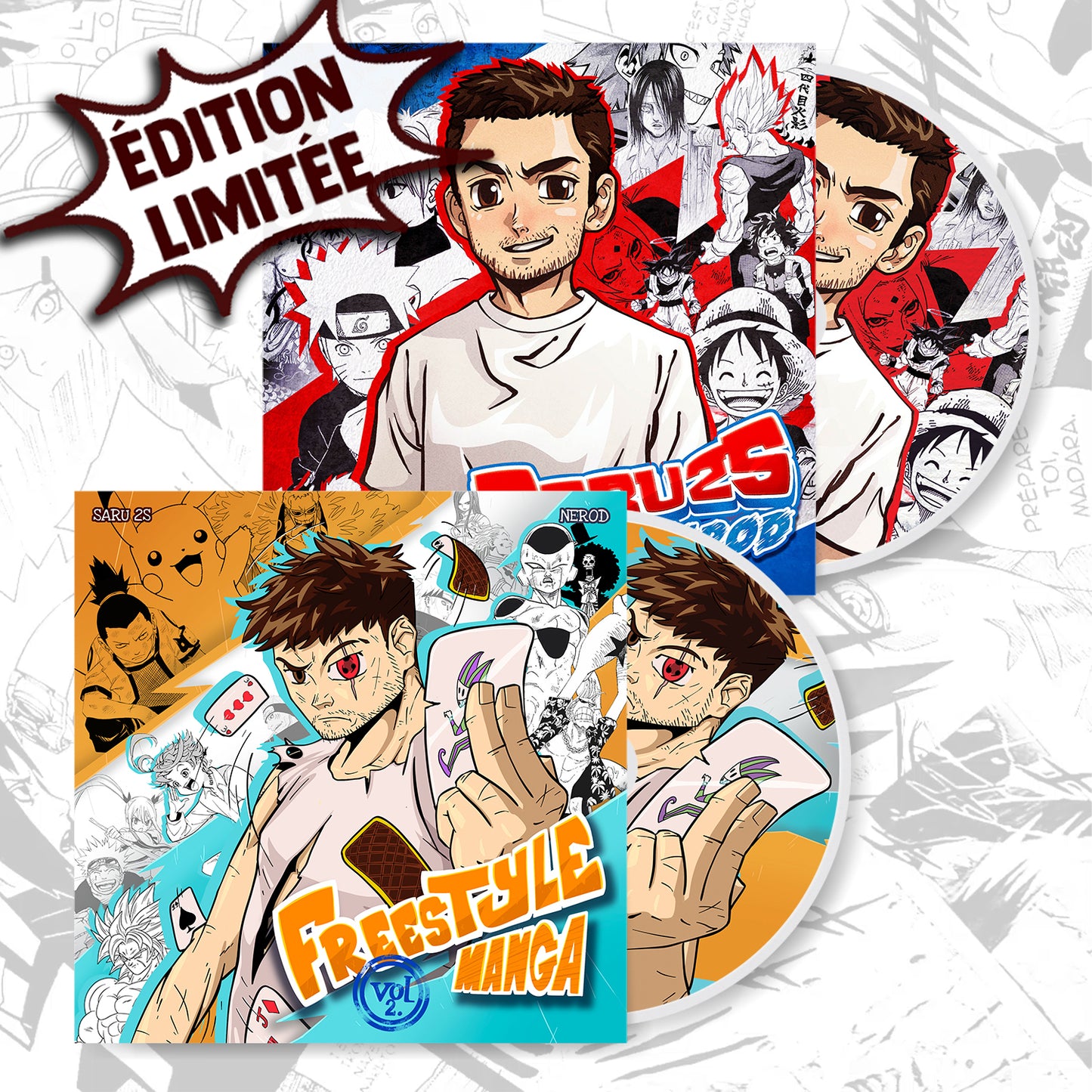 2 CD Signés | Saru 2S x Nerod : "Freestyle Manga Vol.1 & 2"
