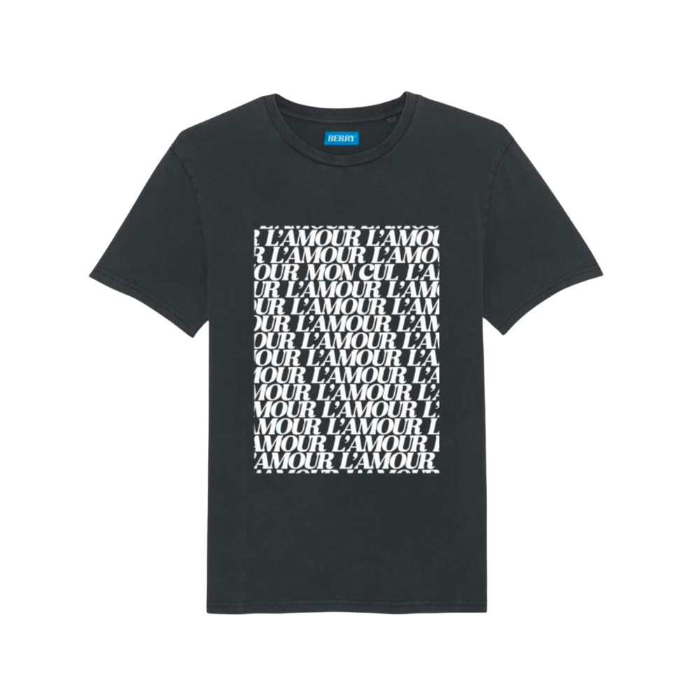Berry - L'amour mon cul (t-shirt noir délavé) [T-shirt]