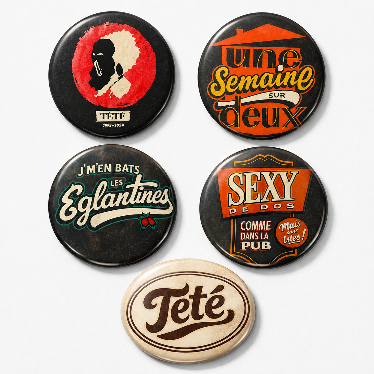 Tété - Pack de 5 badges [BADGES]