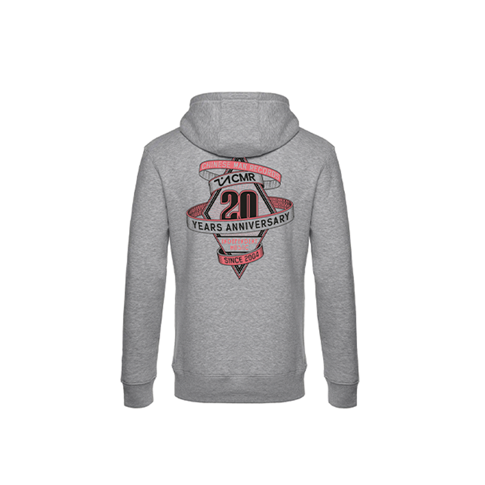 Hoodie - 20 Years Chinese Man Records Collection - Grey