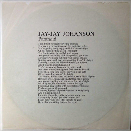 Vinyle | Paranoid - Jay-Jay Johanson