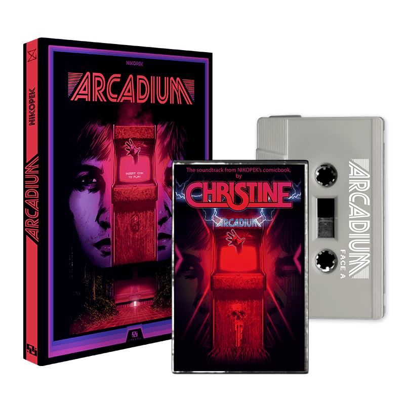 PACK BD + K7 + stickers | BD "Arcadium" Nikopek + K7 BO Christine